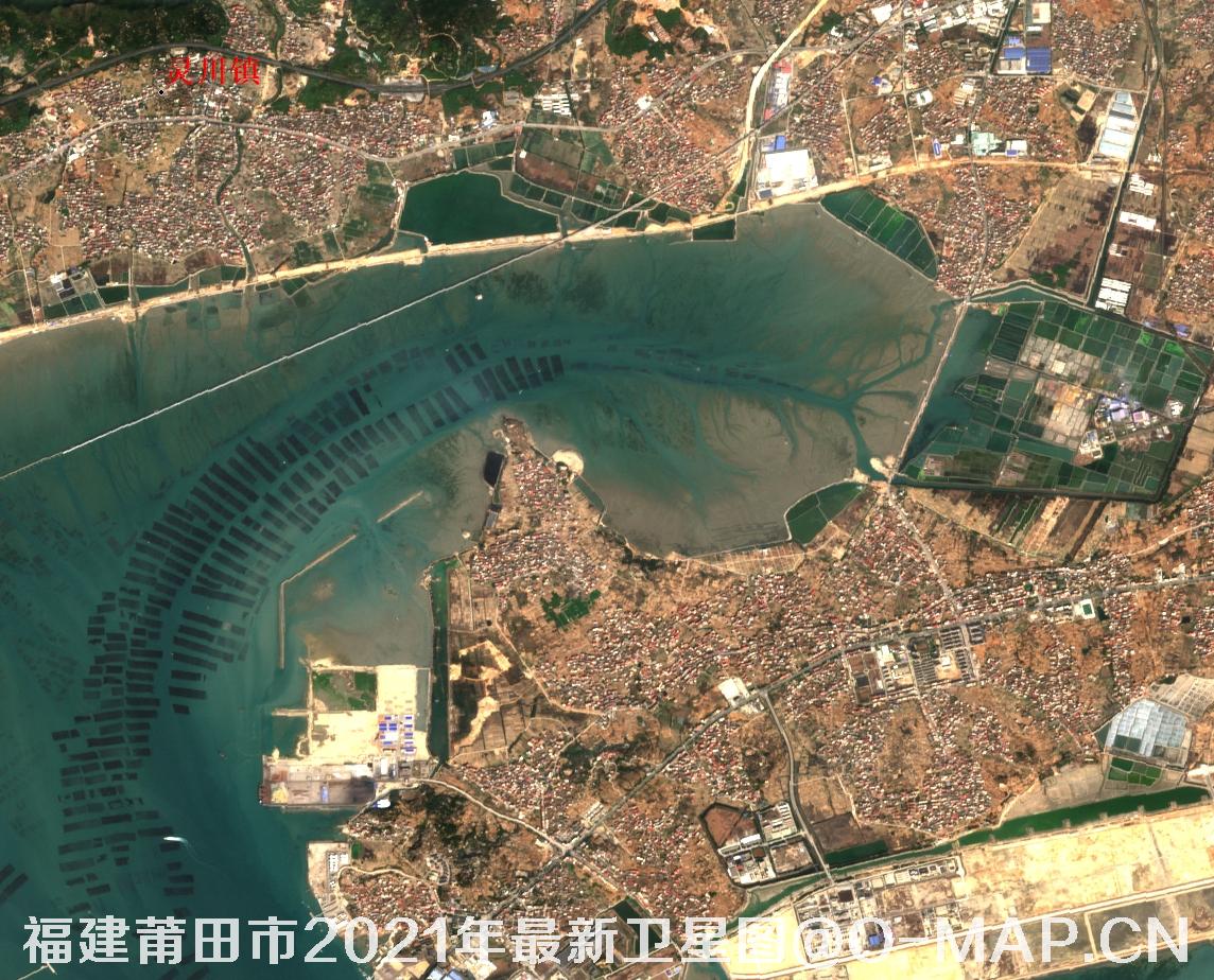 福建省莆田市周边区域2021年最新卫星图