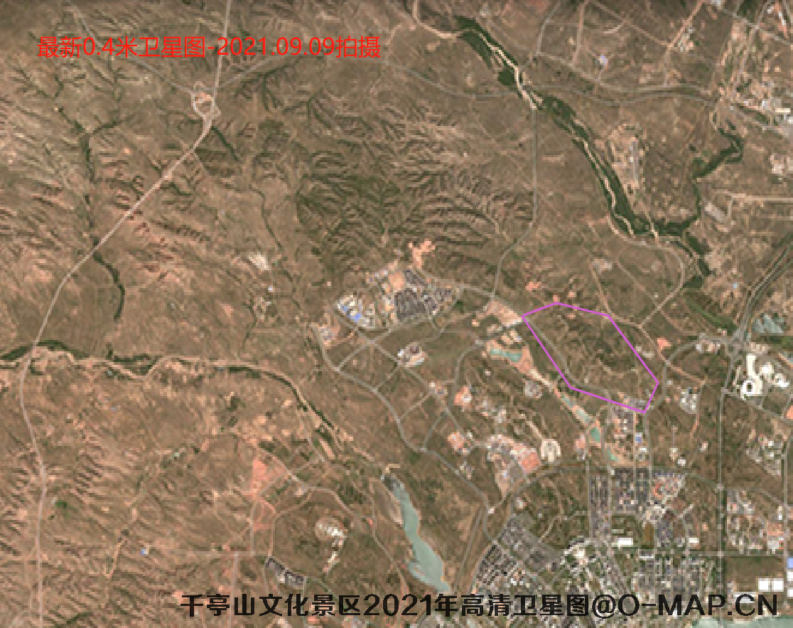 内蒙古千亭山文化景区2021年0.4米GeoEye卫星图