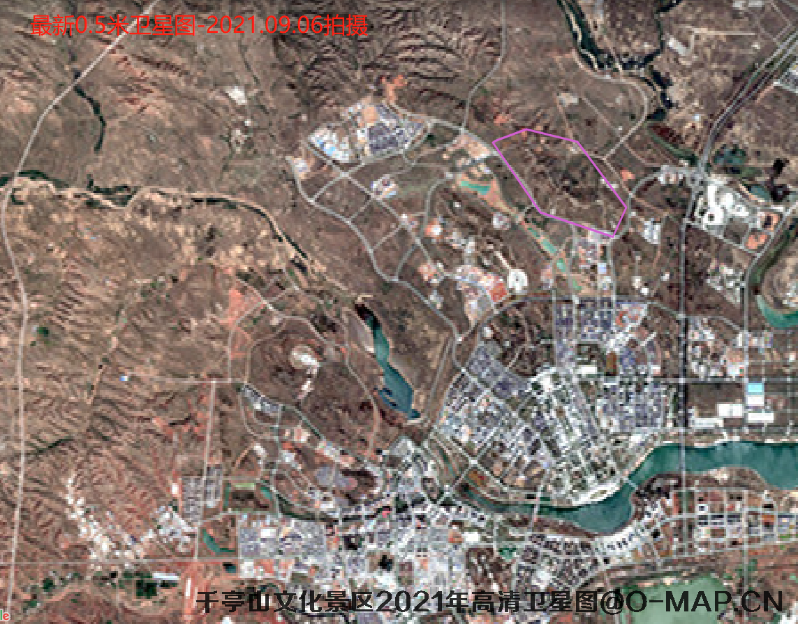内蒙古千亭山文化景区2021年0.5米Pleiades卫星图