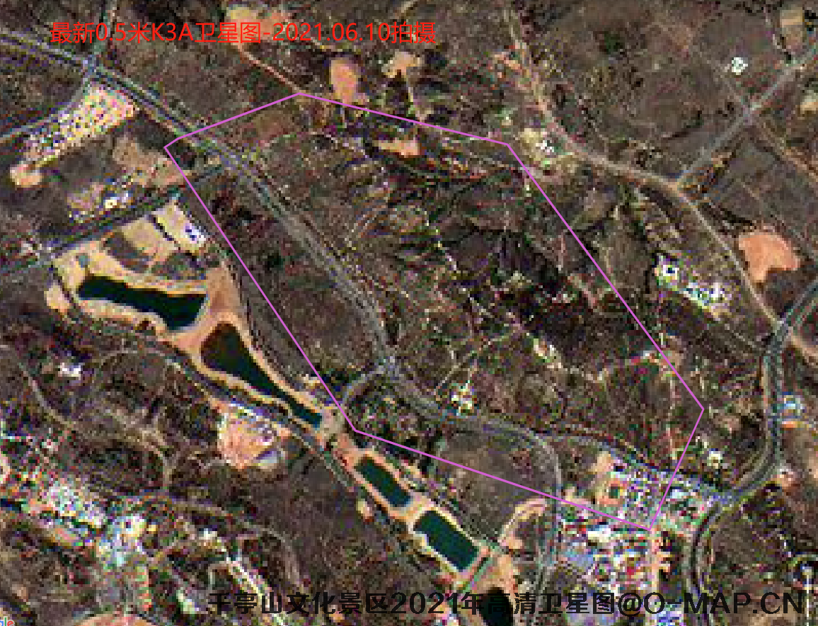 内蒙古千亭山文化景区2021年0.5米Kompsat3A卫星图