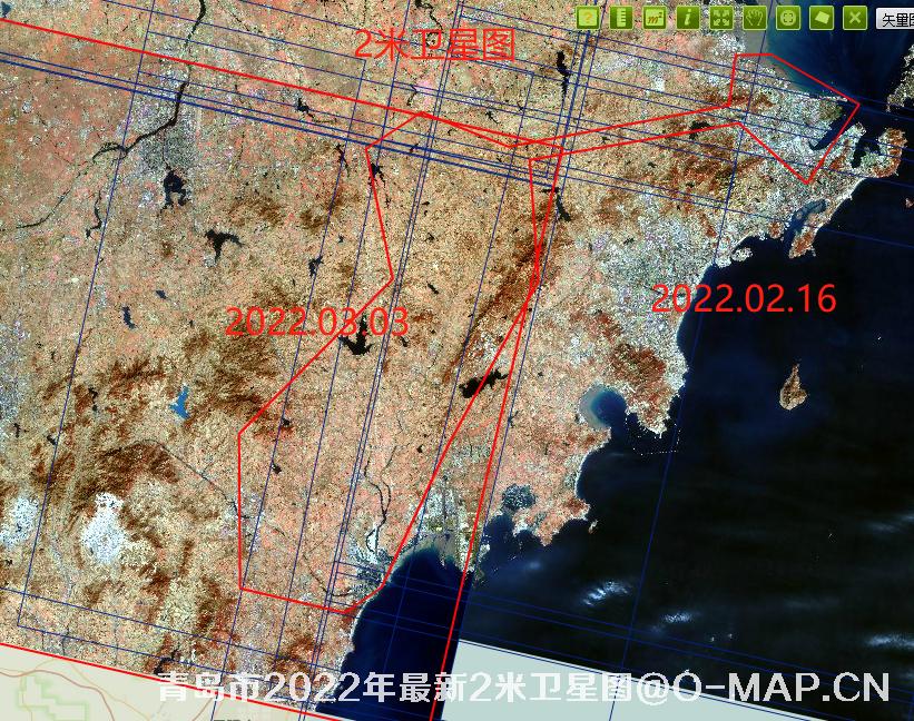 山东省青岛市2022年最新2米分辨率卫星影像