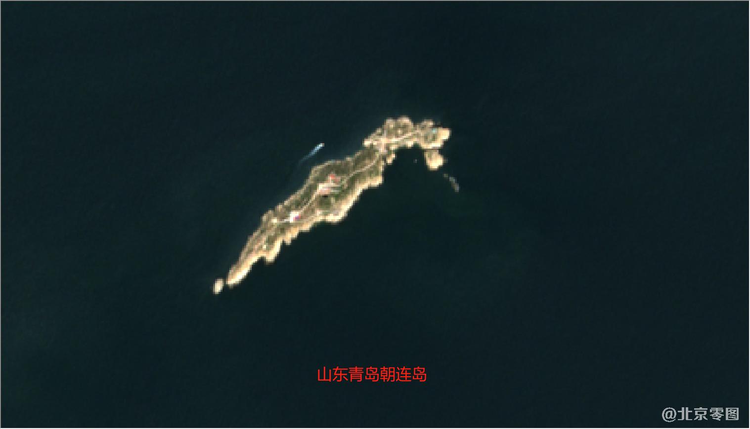 青岛两艘货轮相撞事发地-山东青岛朝连岛卫星图