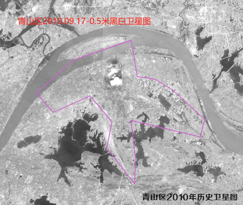 武汉青山区2010年历史卫星图查询结果