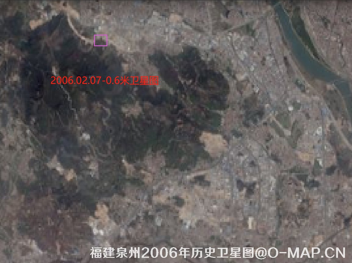 美国快鸟卫星2006年2月份拍摄的福建省泉州市卫星图