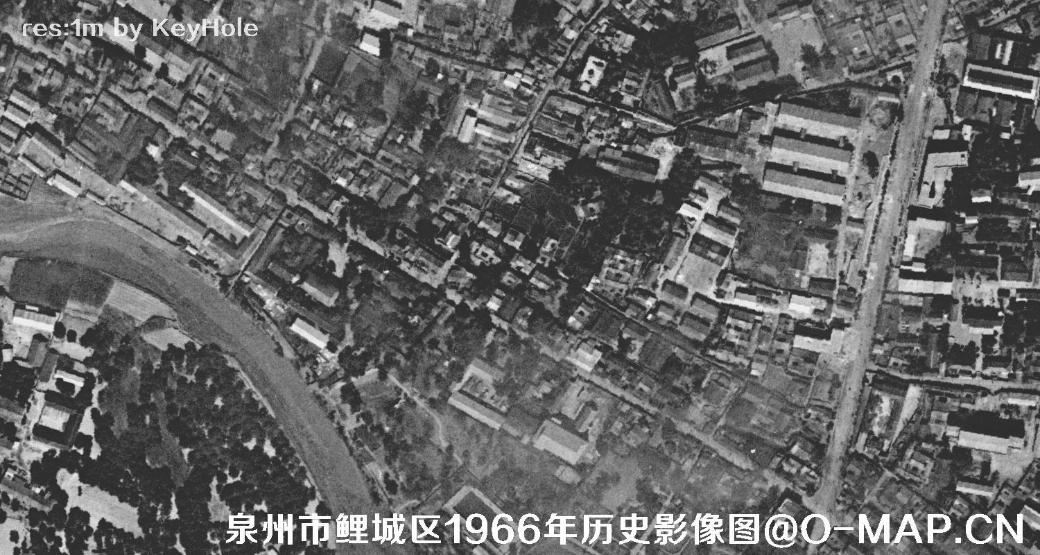 福建省泉州市鲤城区1966年锁眼卫星历史影像图