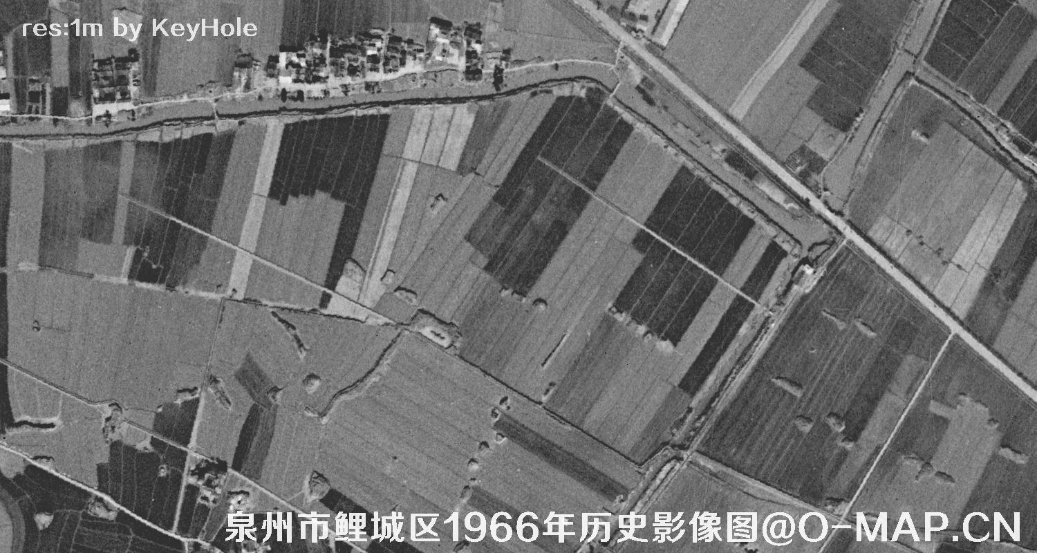 福建省泉州市鲤城区1966年锁眼卫星历史影像图