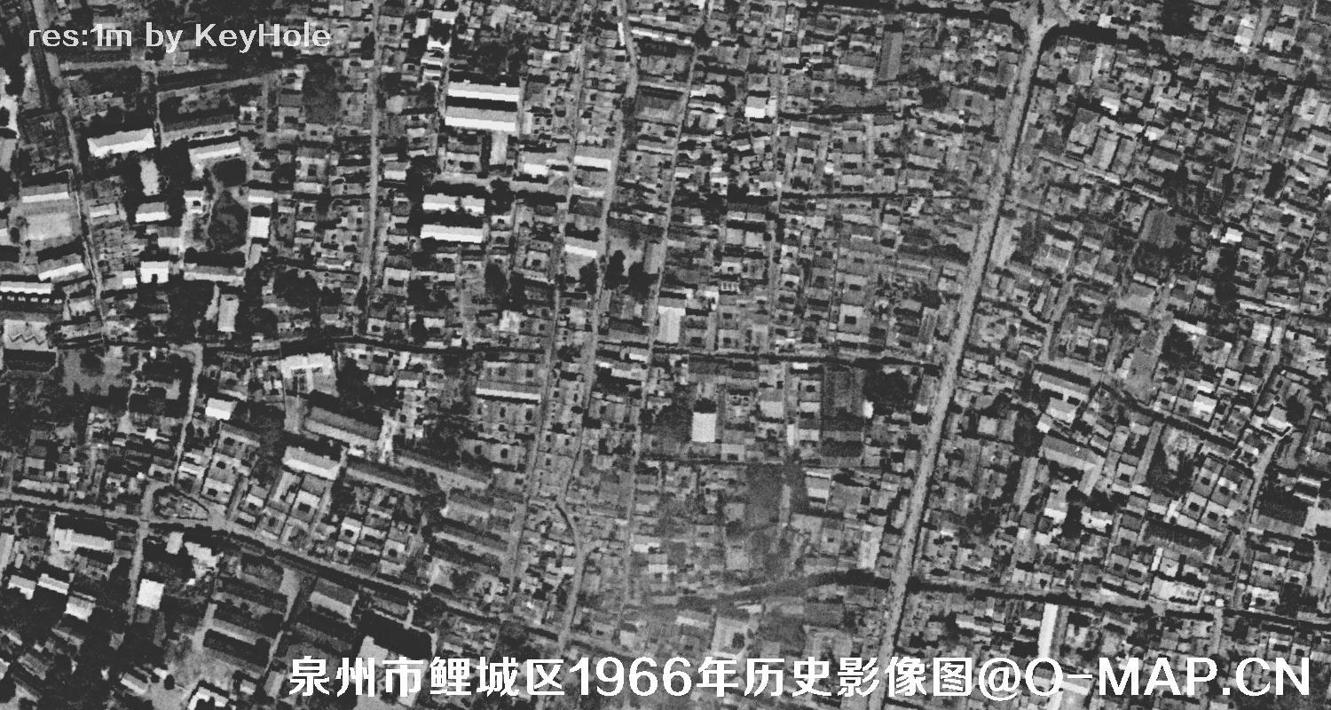 福建省泉州市鲤城区1966年锁眼卫星历史影像图