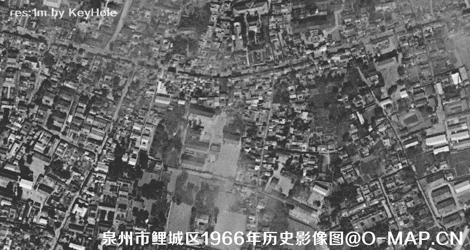 福建省泉州市鲤城区1966年锁眼卫星历史影像图