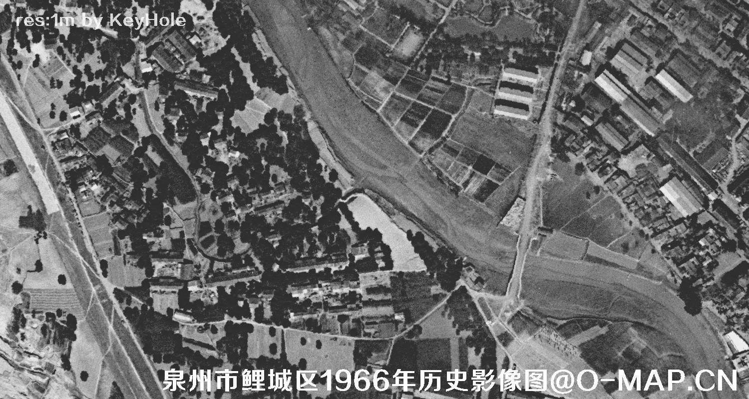 福建省泉州市鲤城区1966年锁眼卫星历史影像图