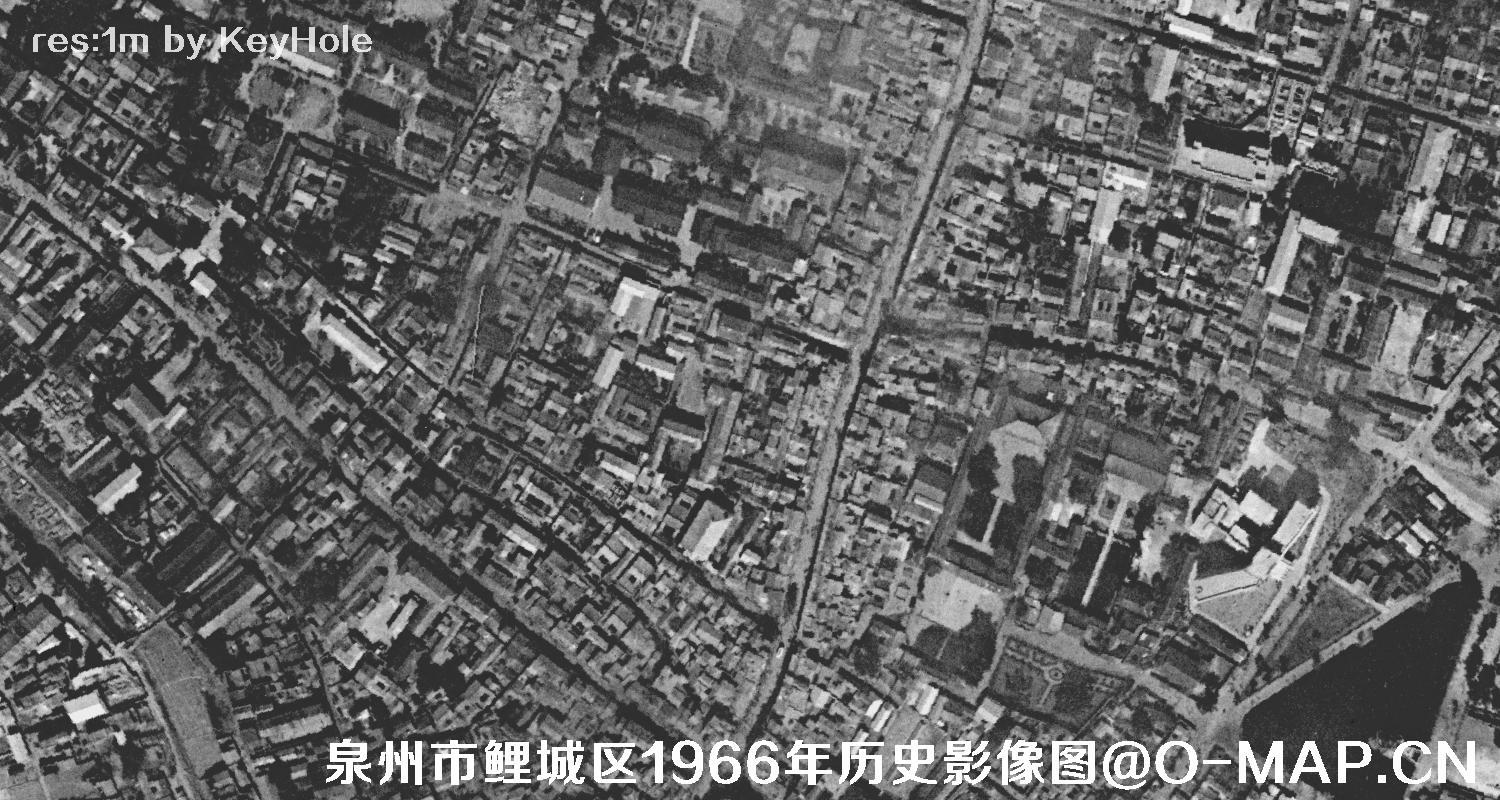 福建省泉州市鲤城区1966年锁眼卫星历史影像图