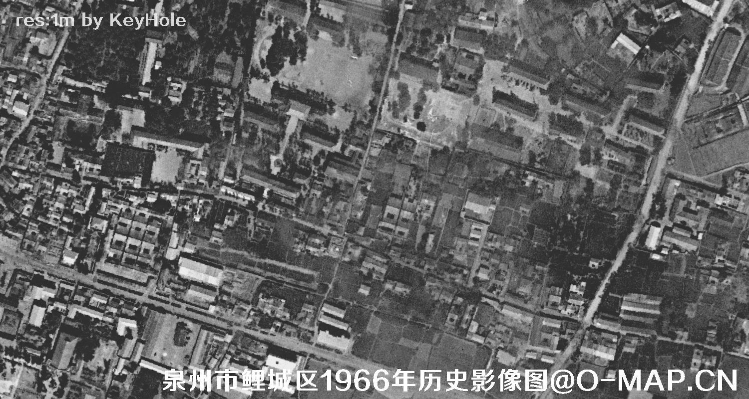 福建省泉州市鲤城区1966年锁眼卫星历史影像图