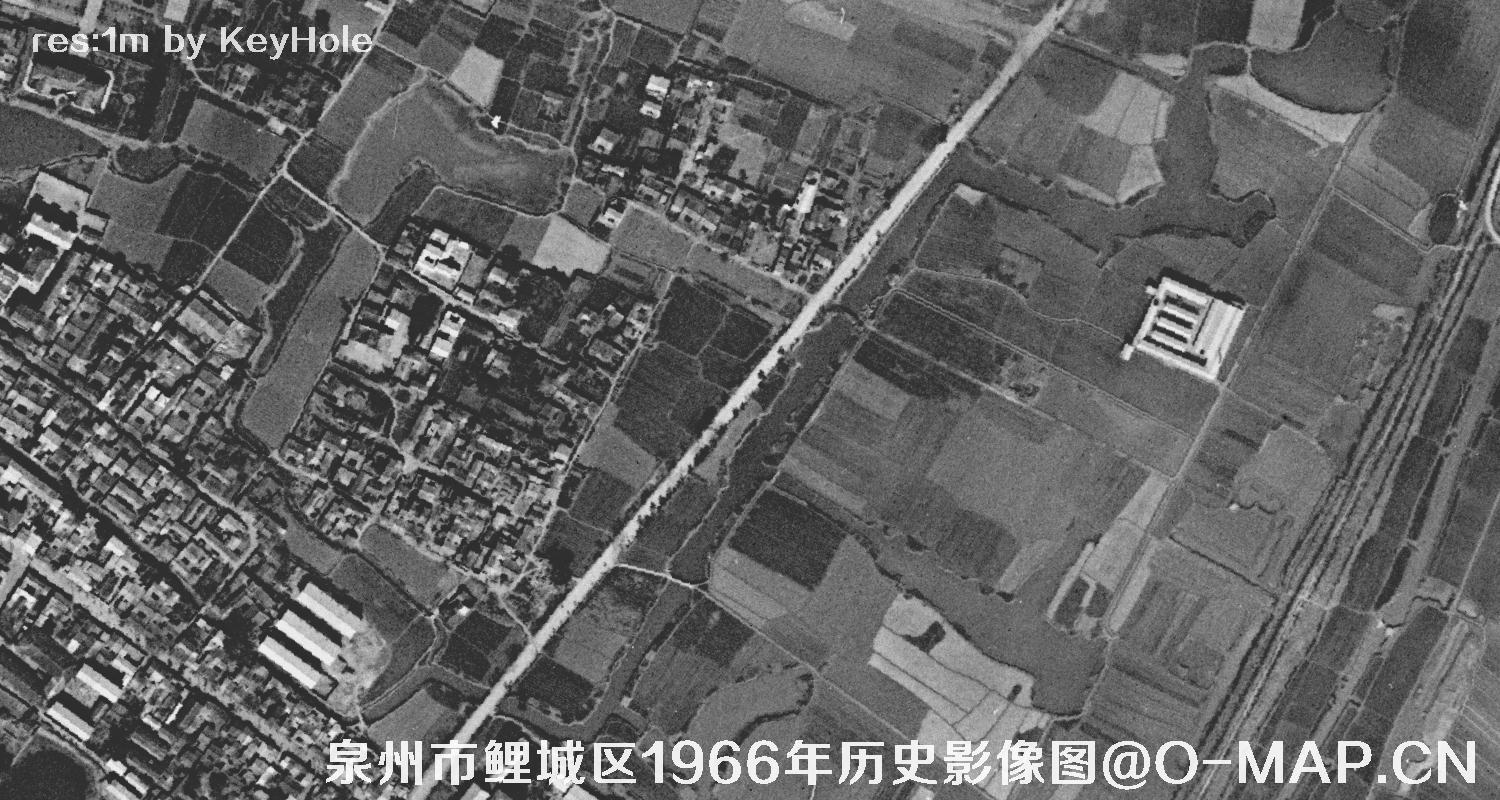 福建省泉州市鲤城区1966年锁眼卫星历史影像图