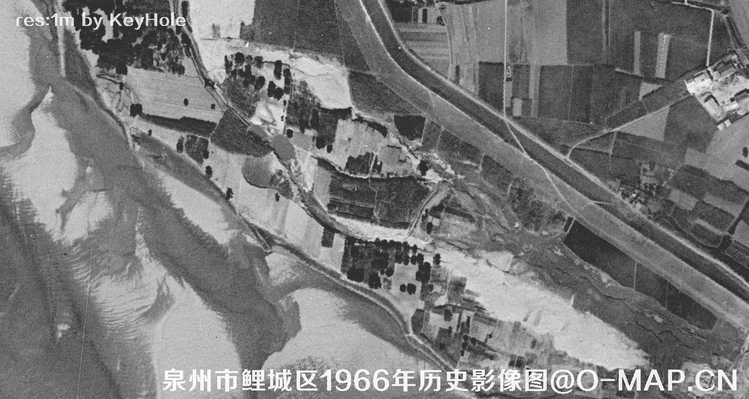 福建省泉州市鲤城区1966年锁眼卫星历史影像图