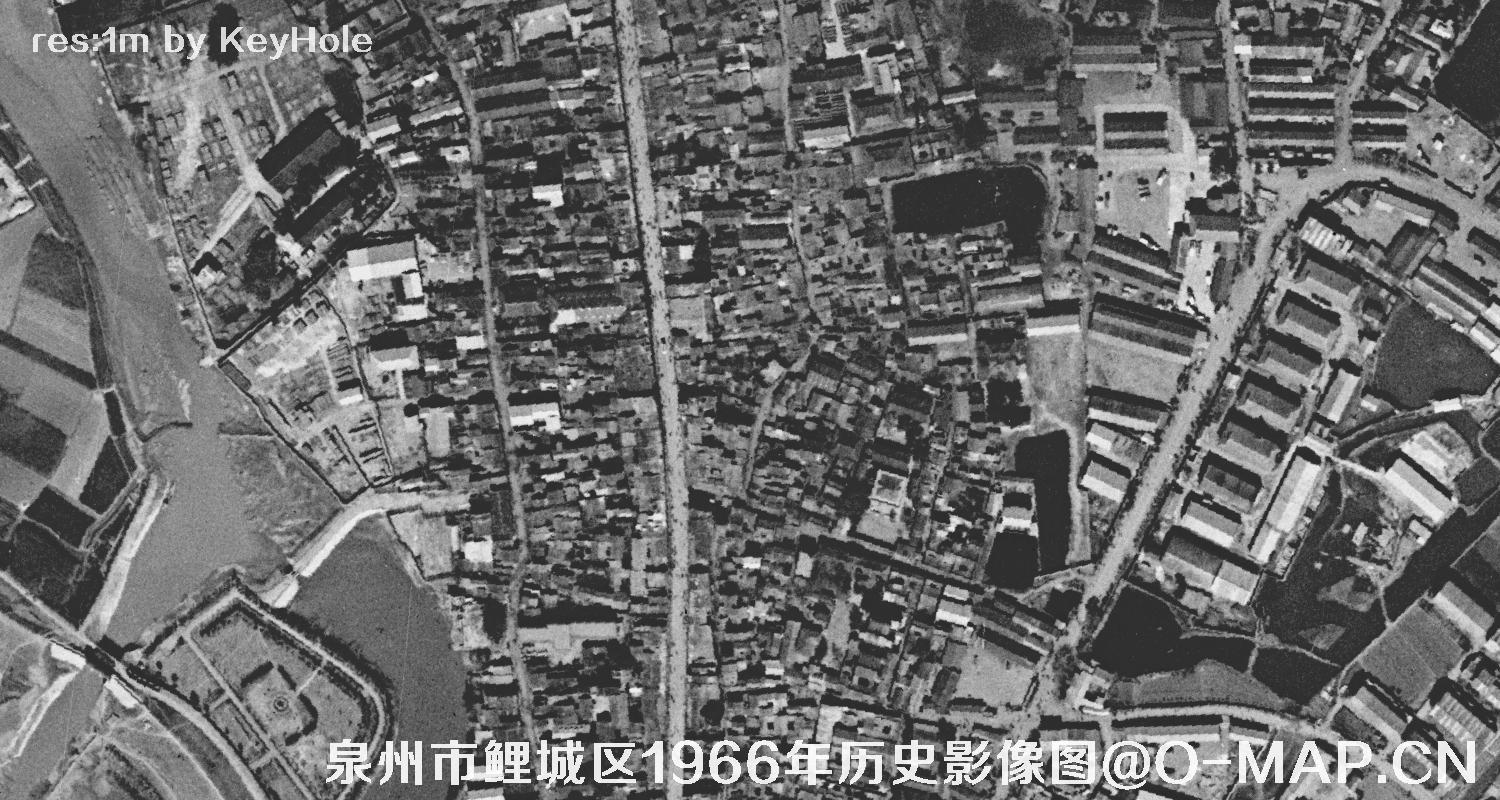 福建省泉州市鲤城区1966年锁眼卫星历史影像图