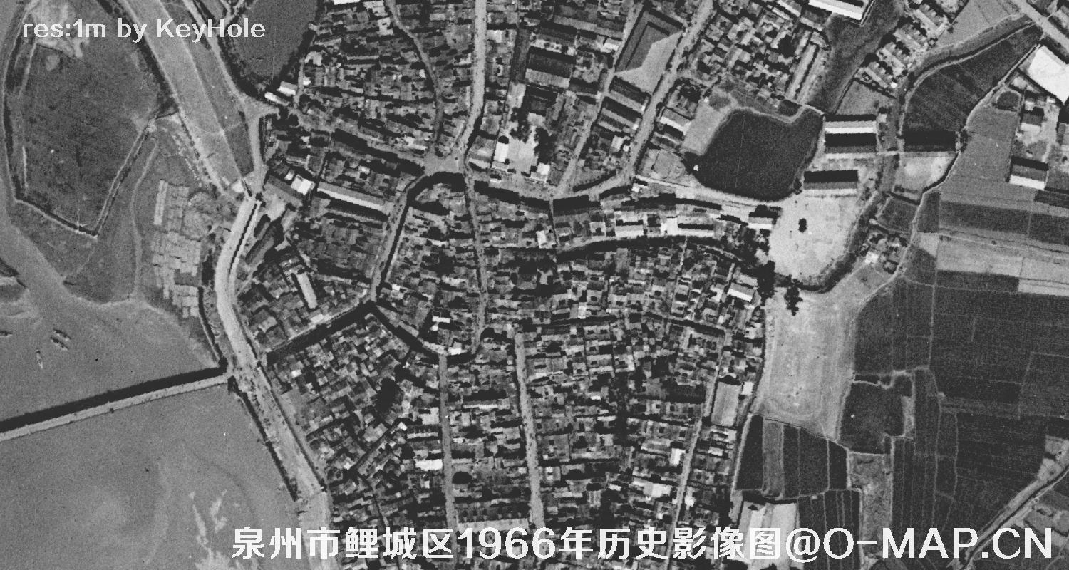 福建省泉州市鲤城区1966年锁眼卫星历史影像图