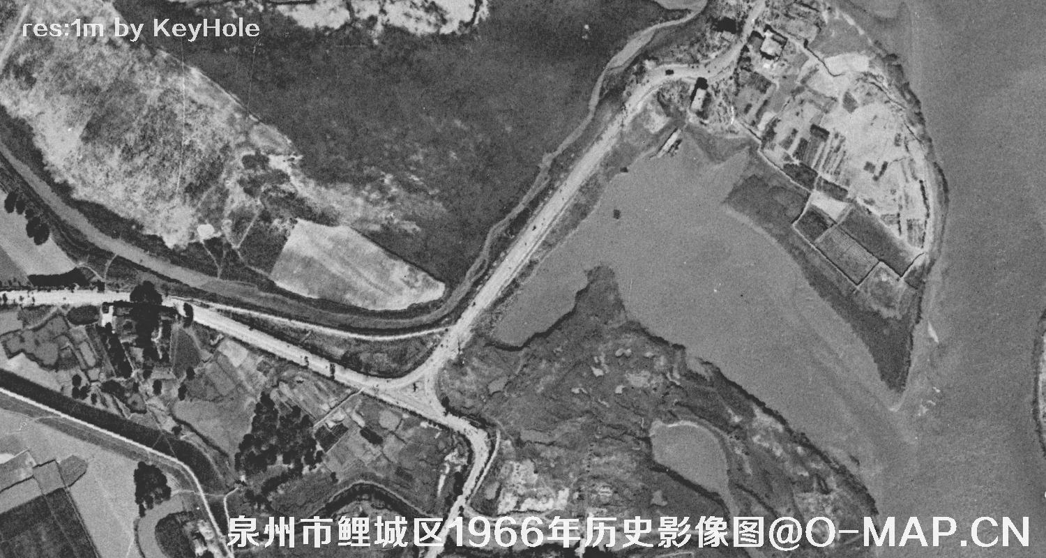 福建省泉州市鲤城区1966年锁眼卫星历史影像图