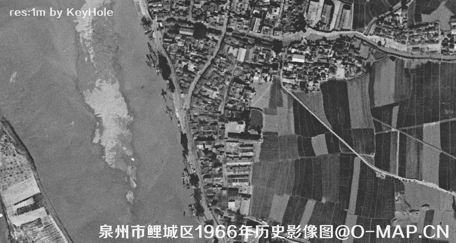 福建省泉州市鲤城区1966年锁眼卫星历史影像图