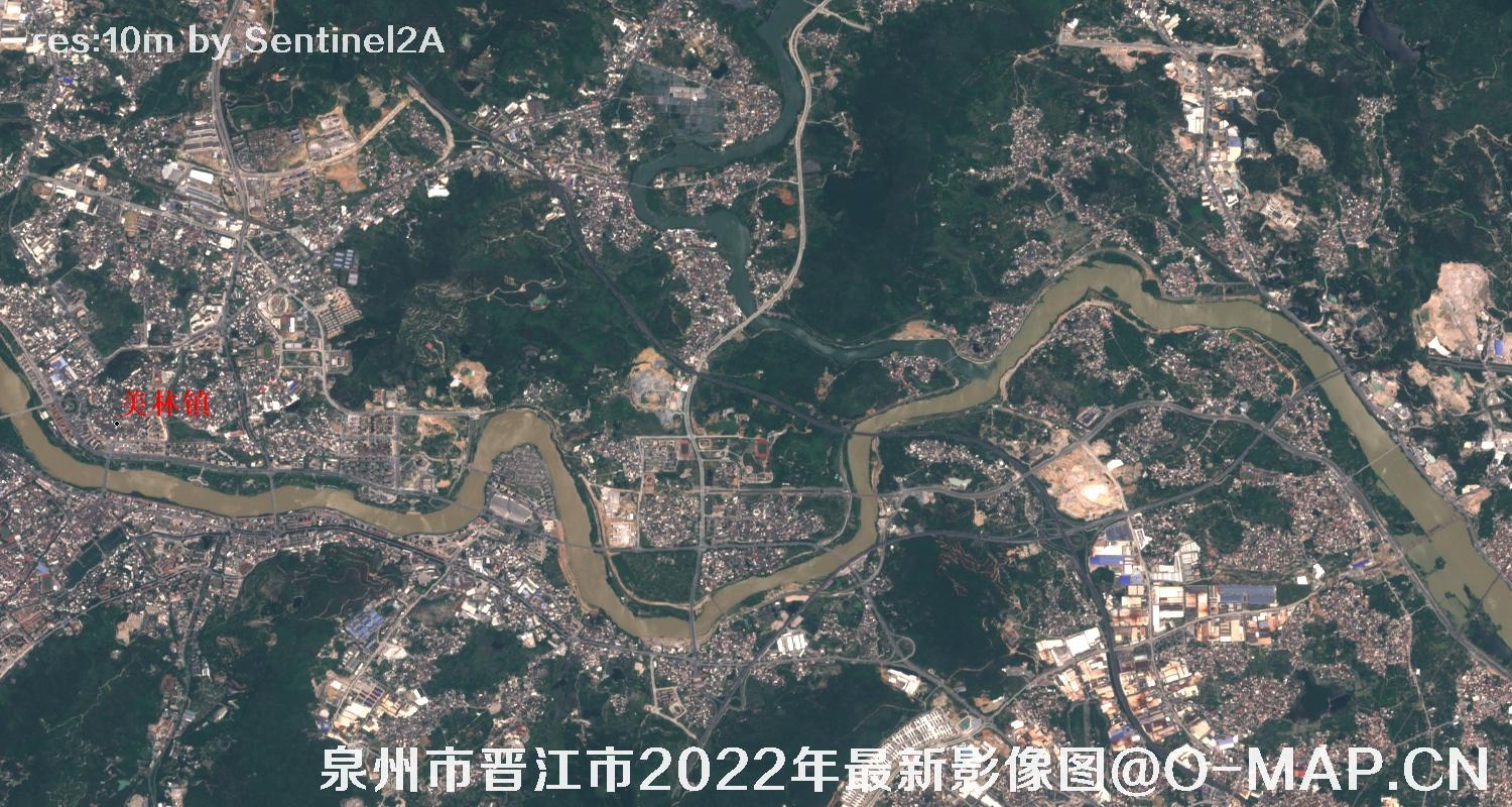 福建省泉州市和晋江市2022年5月份卫星图