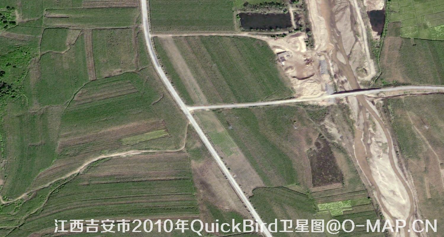 Quickbird卫星2010年拍摄的江西省吉安市某煤矿卫星图
