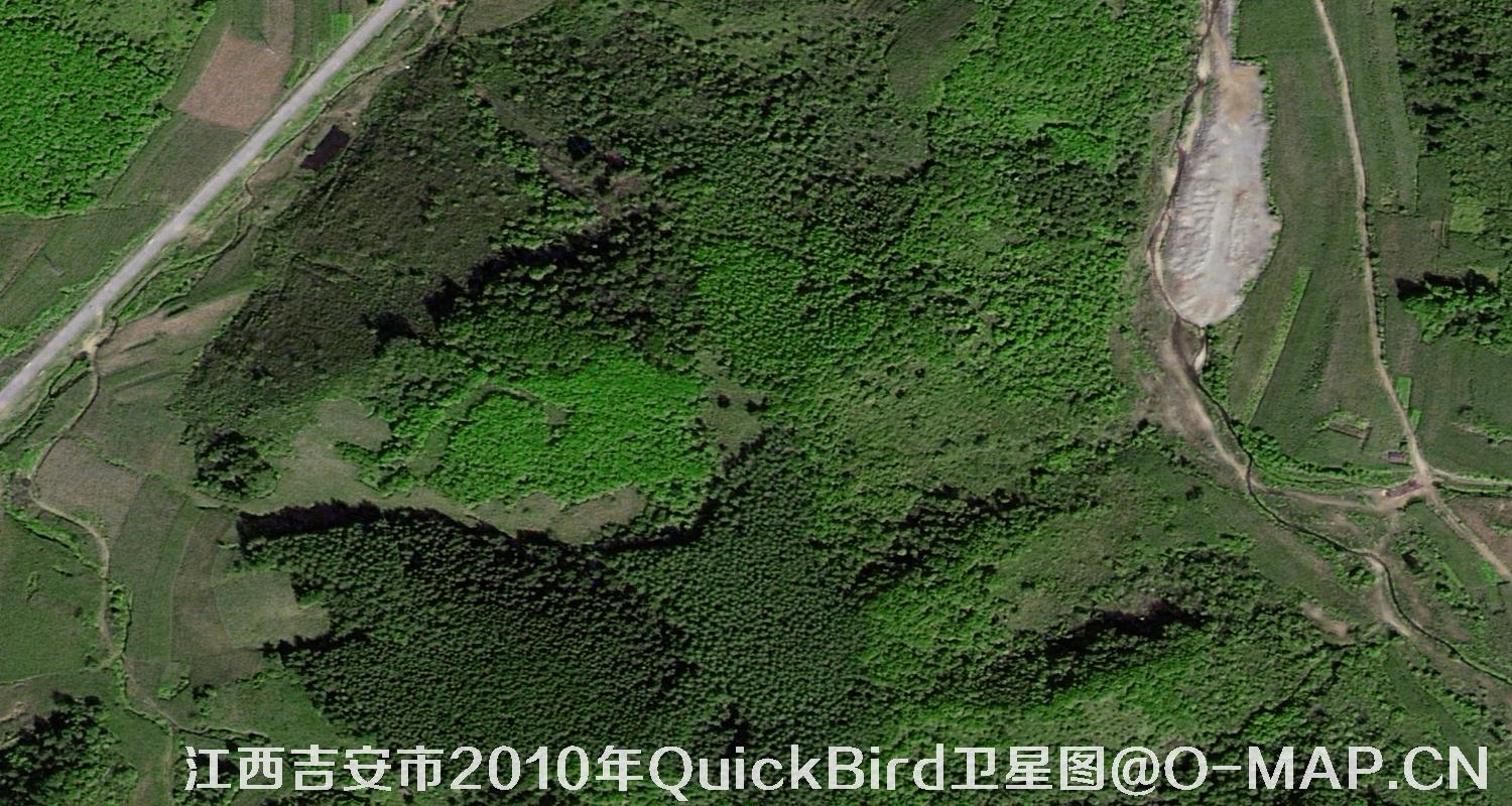 Quickbird卫星2010年拍摄的江西省吉安市某煤矿卫星图