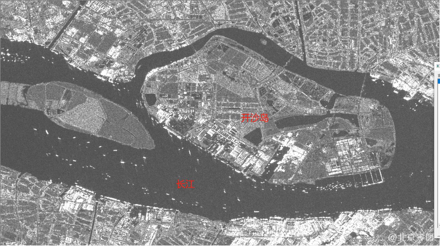 南通市开沙岛2021年4月30日雷达影像图