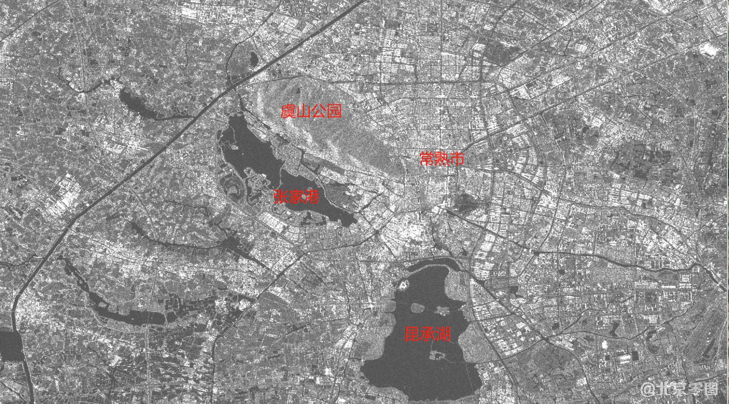 常熟市昆承湖2021年4月30日雷达影像图