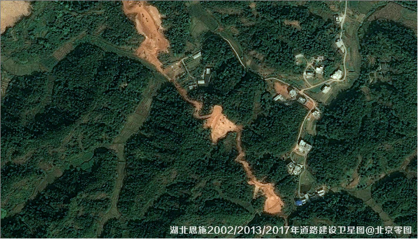 湖北恩施道路建设变化卫星图