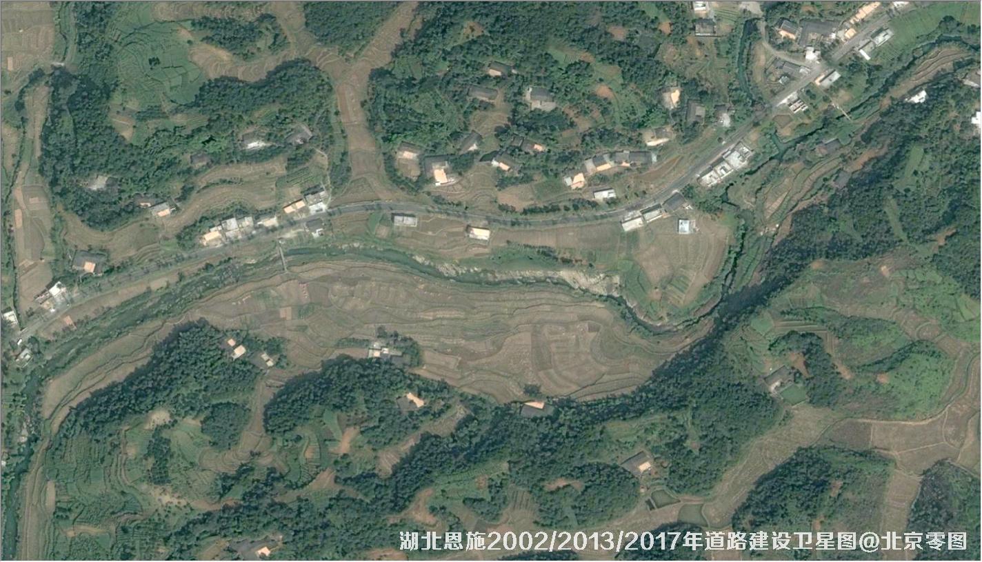 湖北恩施道路建设变化卫星图
