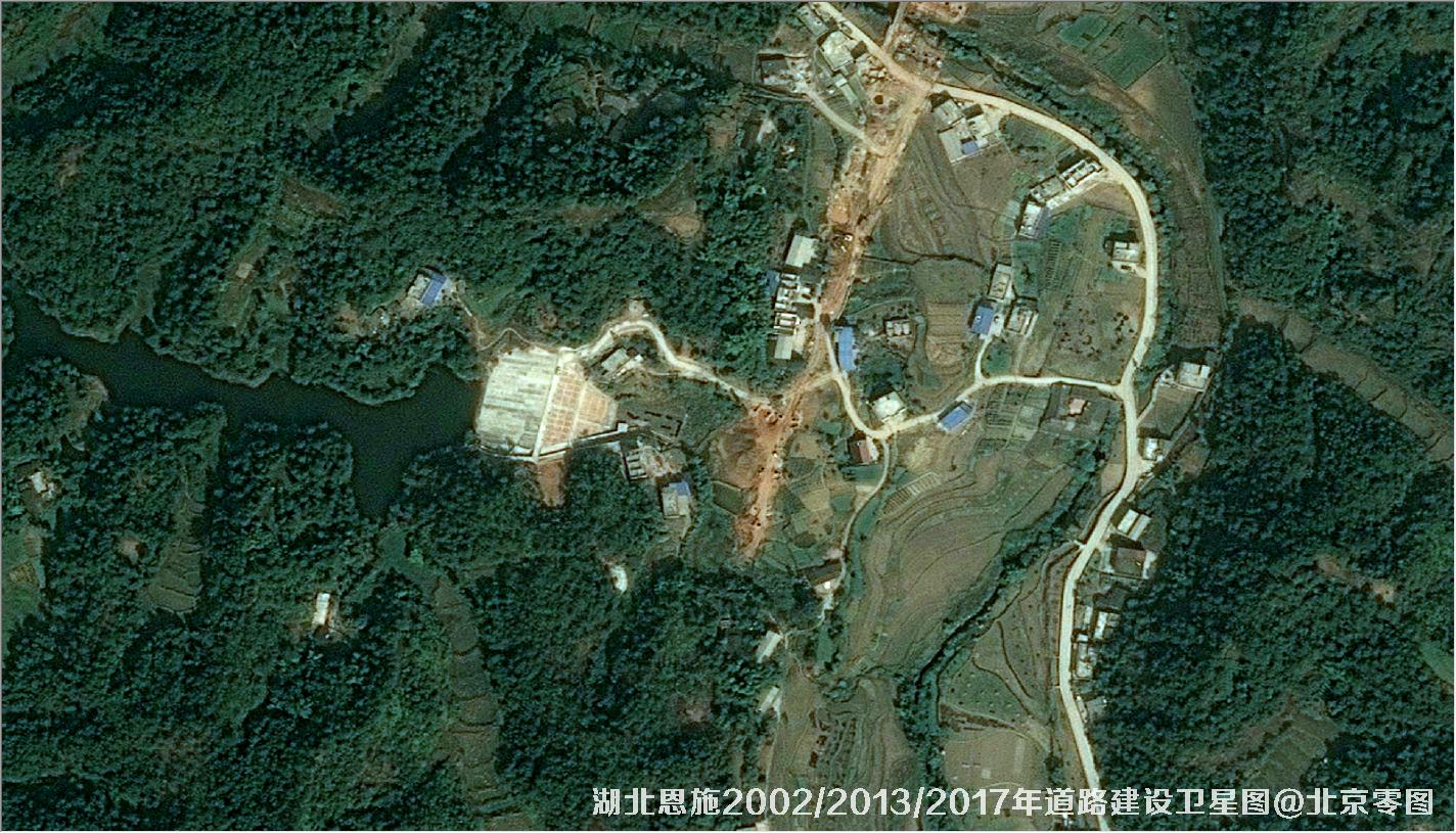 湖北恩施道路建设变化卫星图