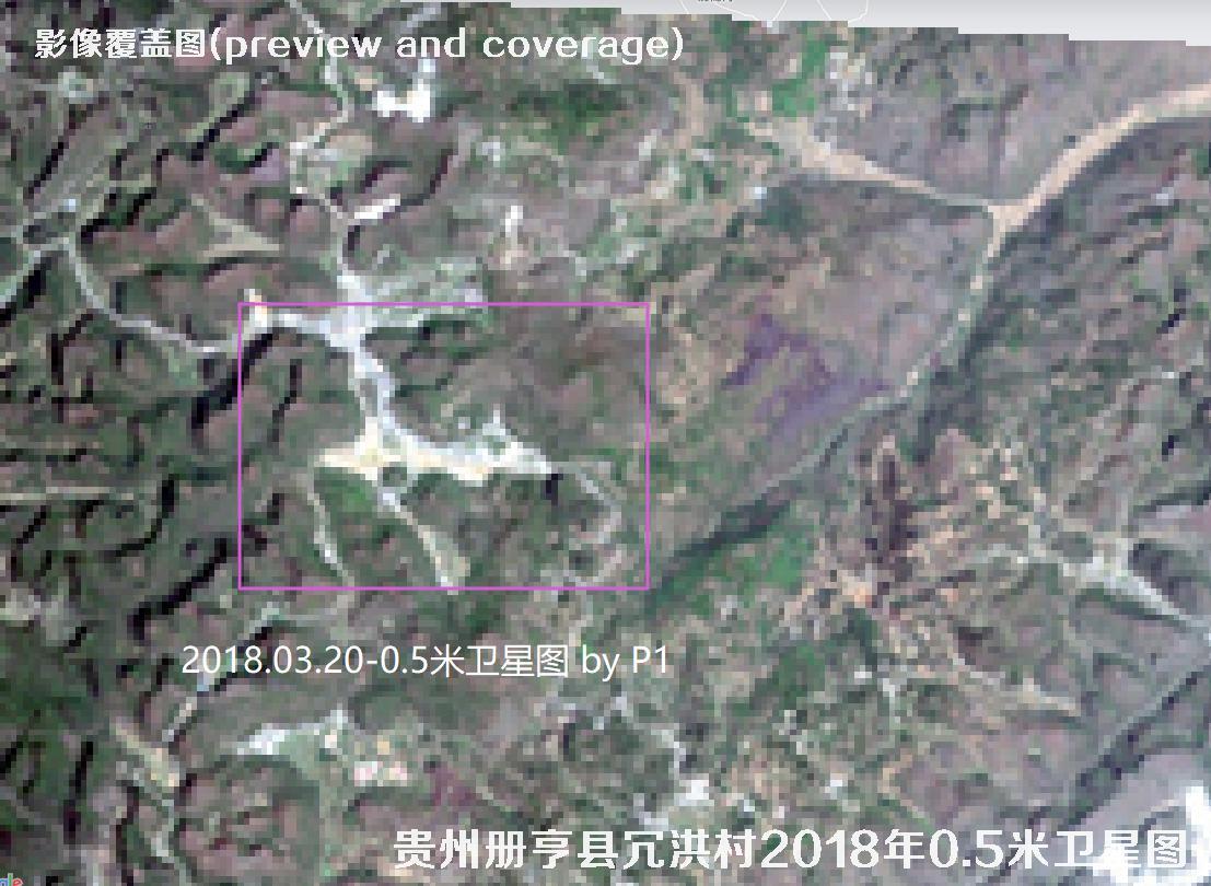 贵州省册亨县冗渡镇冗洪村2018年0.5米分辨率卫星图