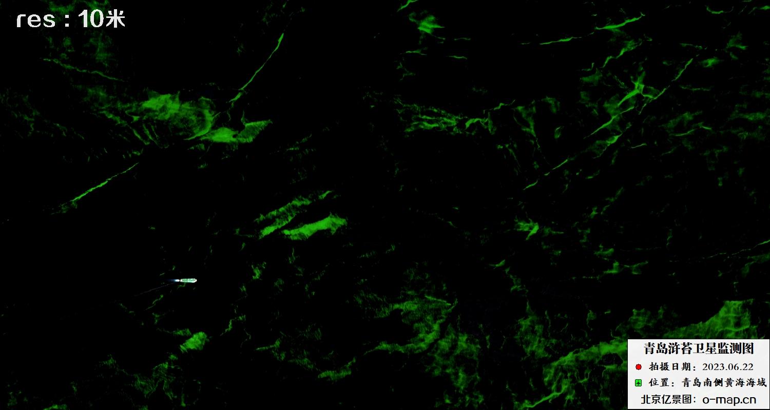 2023年6月22日青岛浒苔10米哨兵卫星影像图片