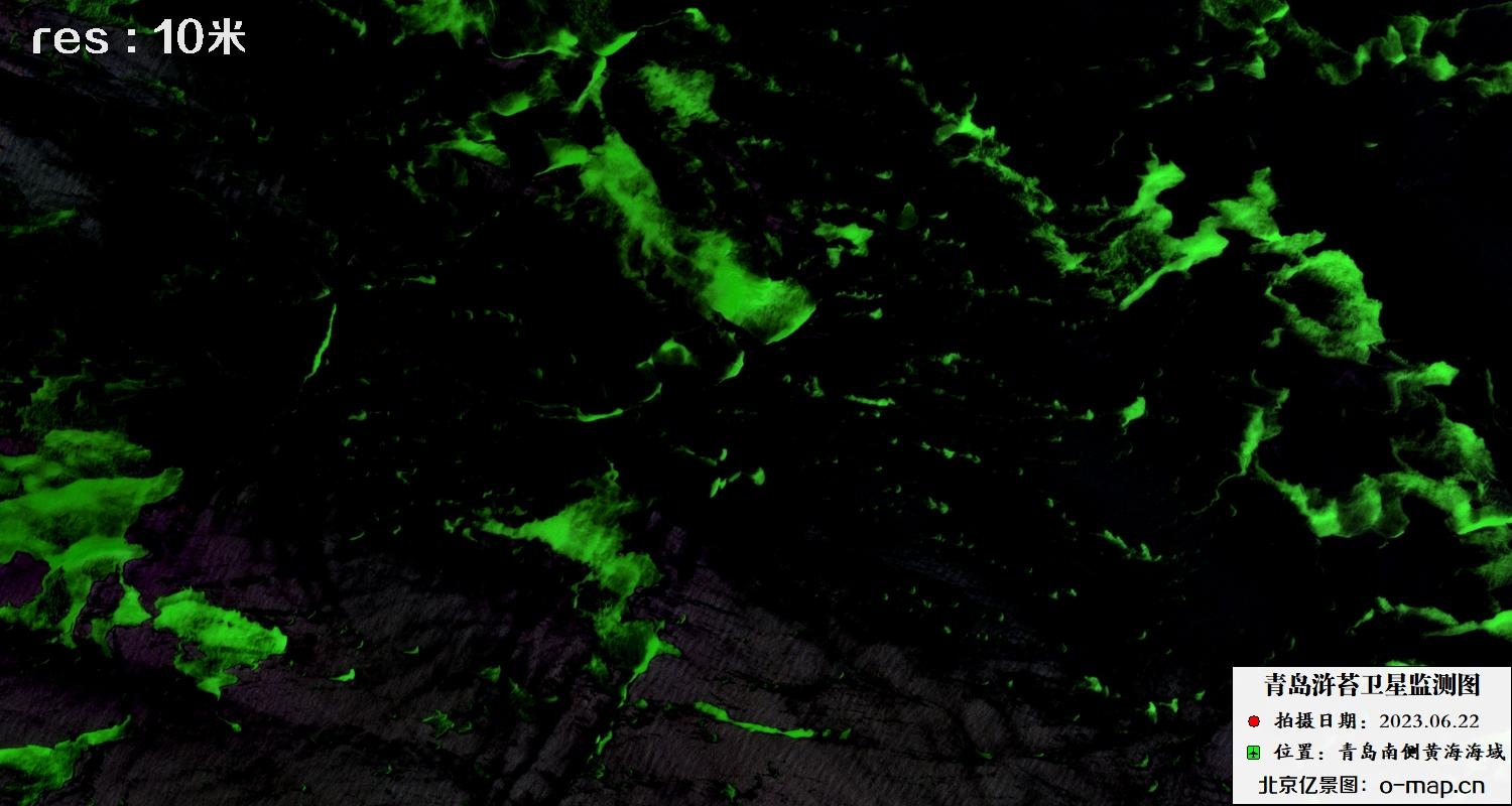 2023年6月22日青岛浒苔10米哨兵卫星影像图片