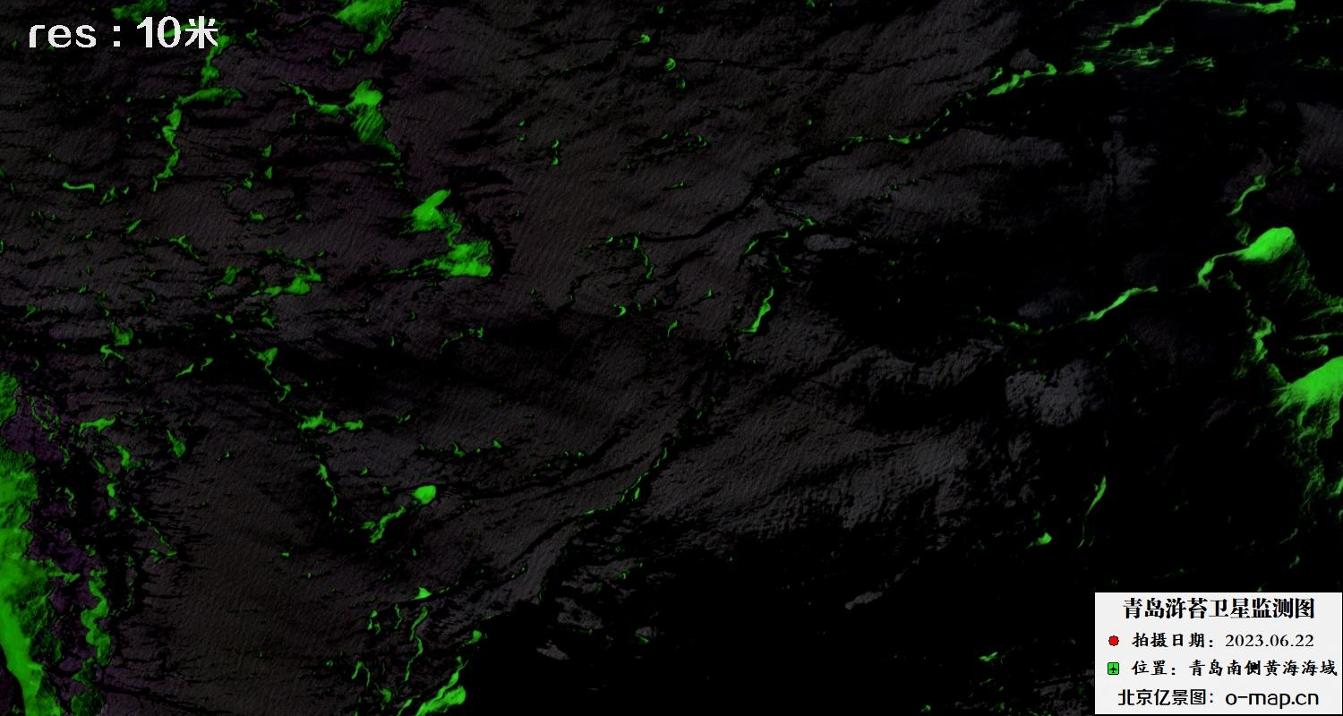 2023年6月22日青岛浒苔10米哨兵卫星影像图片