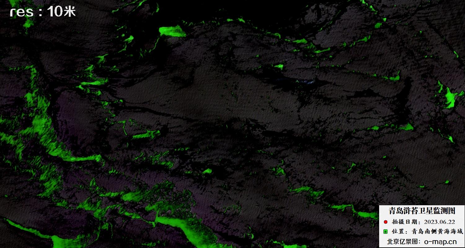 2023年6月22日青岛浒苔10米哨兵卫星影像图片