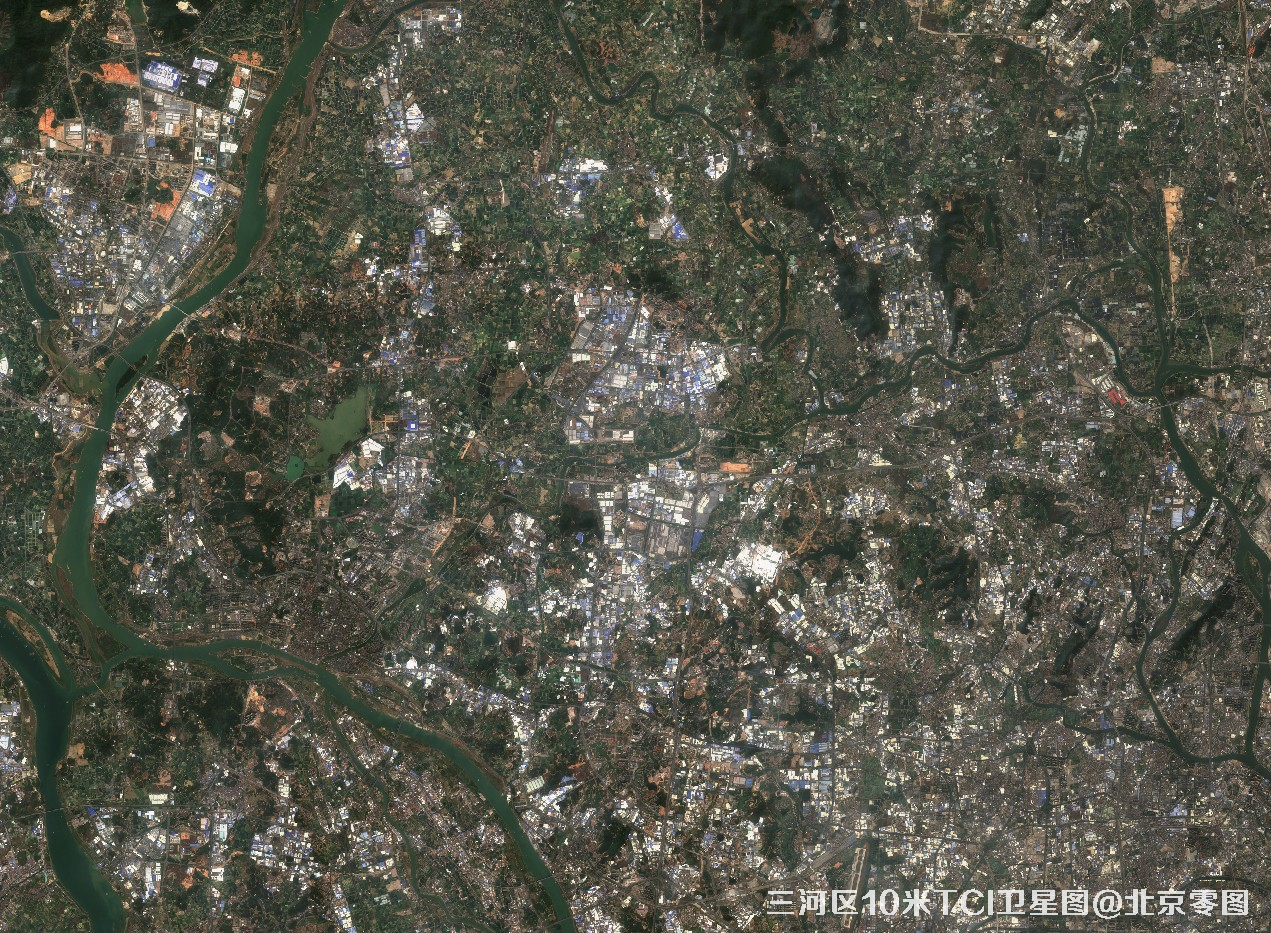 三河区10米哨兵卫星图