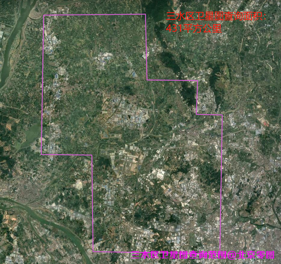 佛山三水区最新卫星图查询范围