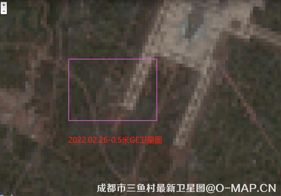 GeoEye卫星2022年拍摄的四川省成都市三鱼村最新卫星图