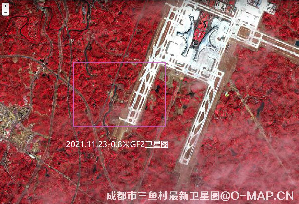 高分一号卫星2021年拍摄四川省成都市三鱼村最新卫星图