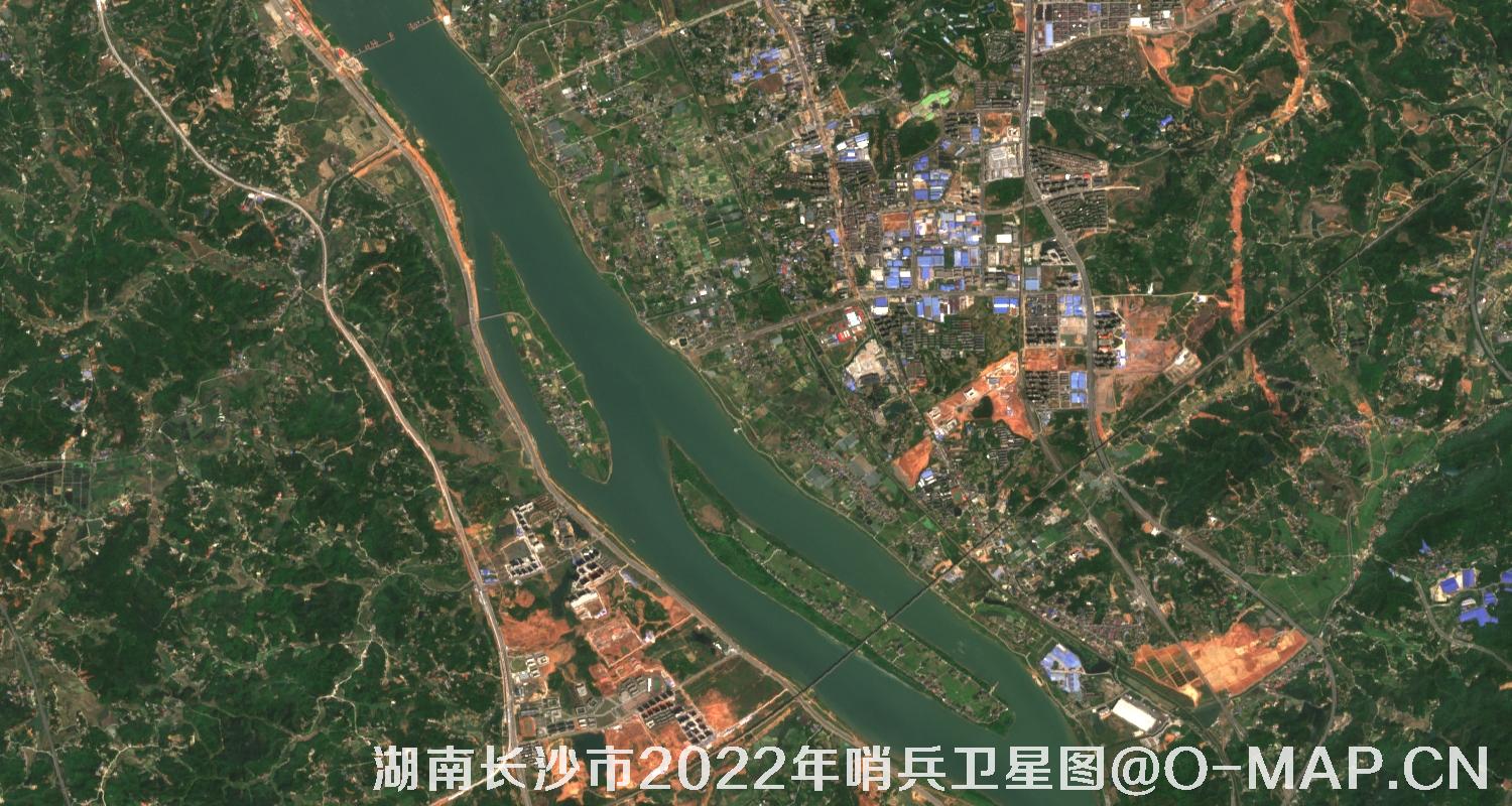 湖南省长沙市2022年4月份10米哨兵卫星图