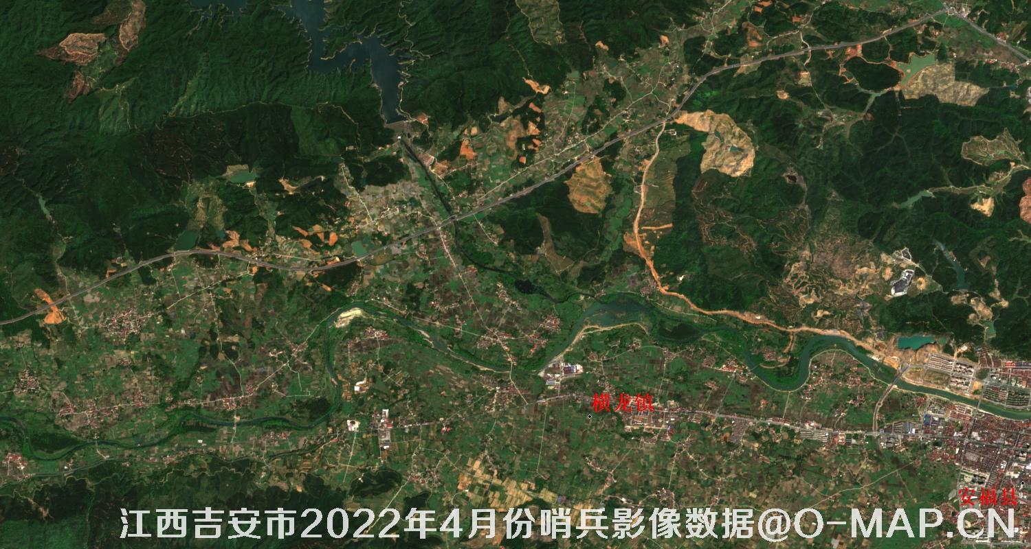 江西省吉安市2022年4月份10米哨兵卫星影像图