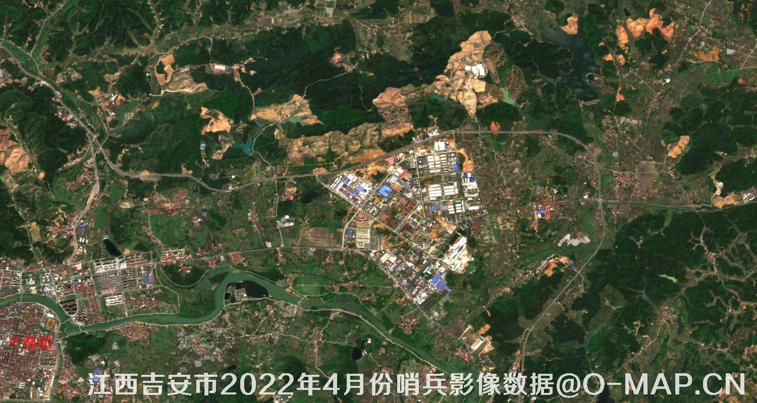 江西省吉安市2022年4月份10米哨兵卫星影像图