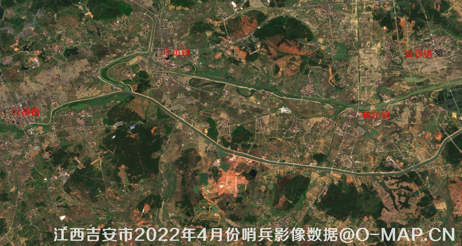 江西省吉安市2022年4月份10米哨兵卫星影像图