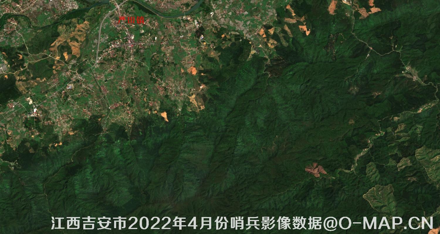 江西省吉安市2022年4月份10米哨兵卫星影像图
