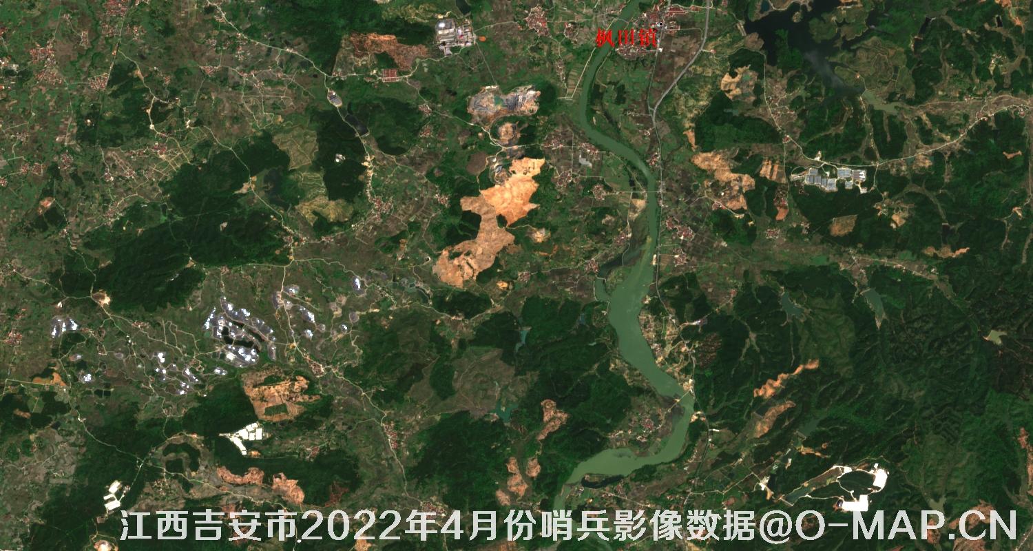 江西省吉安市2022年4月份10米哨兵卫星影像图