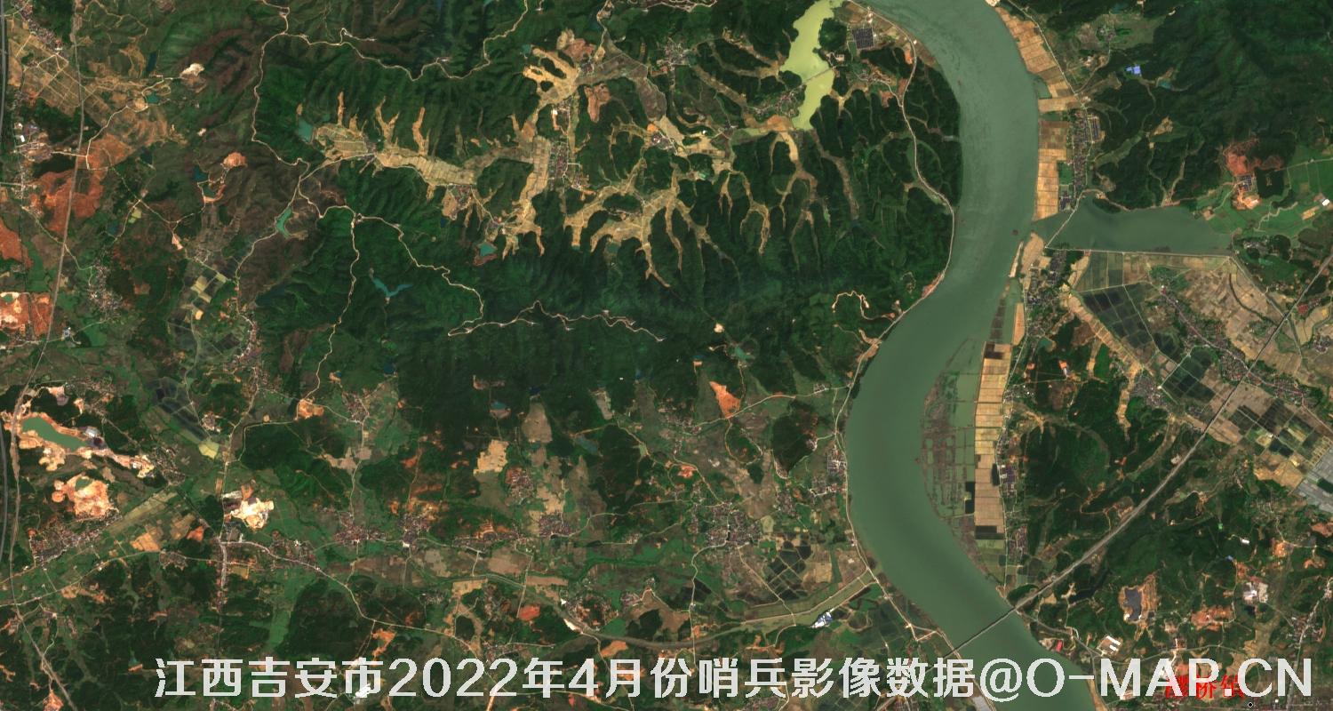 江西省吉安市2022年4月份10米哨兵卫星影像图