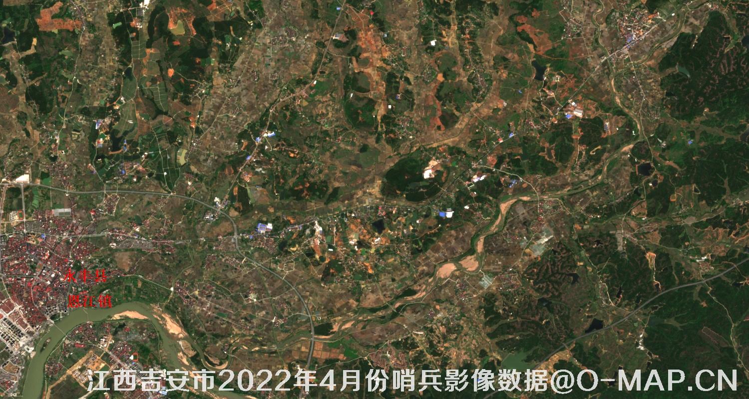 江西省吉安市2022年4月份10米哨兵卫星影像图