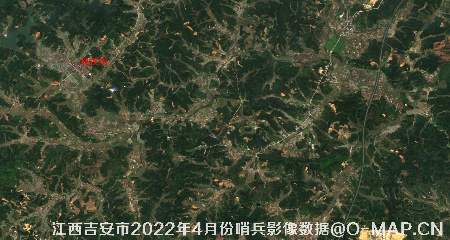 江西省吉安市2022年4月份10米哨兵卫星影像图