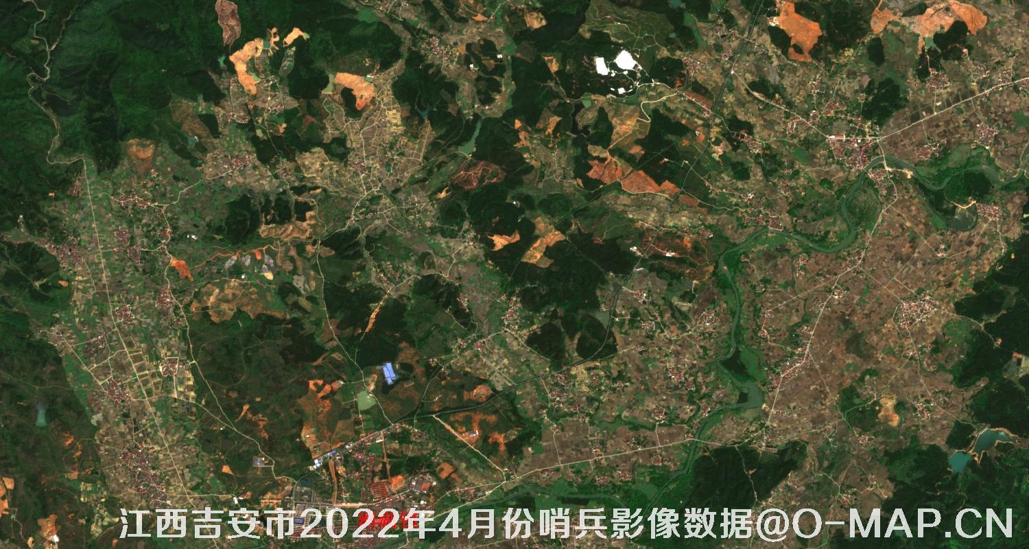 江西省吉安市2022年4月份10米哨兵卫星影像图