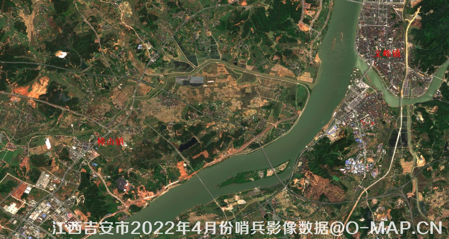 江西省吉安市2022年4月份10米哨兵卫星影像图