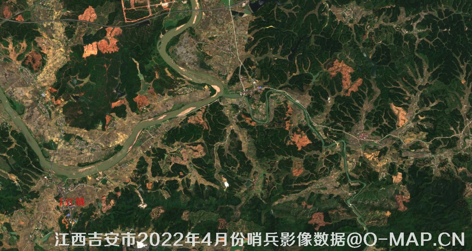 江西省吉安市2022年4月份10米哨兵卫星影像图